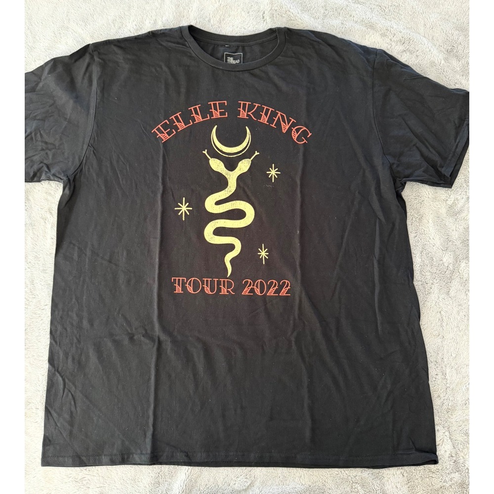 NWOT Elle King Tour 2022 Graphic Tee Black Cotton Snake Moon Women 2X Officil